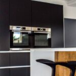 Minimalist Lifestyles - Two Black Wooden Bar Stools