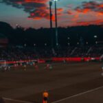Cloud Gaming - Soccer Field Under Red Sky