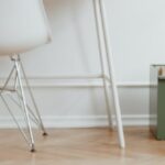 Robot Vacuums - Desk Area and Cleaning Robot on Floor 